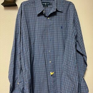 Ralph Lauren Men's Blue Checkered Shirt